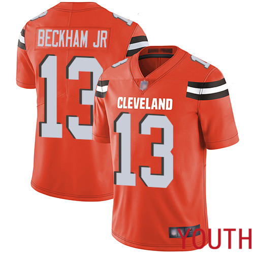 Cleveland Browns Odell Beckham Jr Youth Orange Limited Jersey 13 NFL Football Alternate Vapor Untouchable